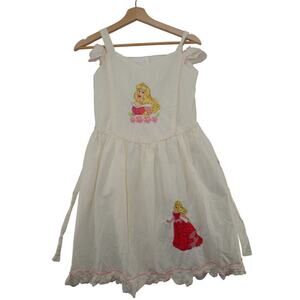 Vintage Disney Princess Aurora Dress – Sleeping Beauty Embroidered Cream 8/10